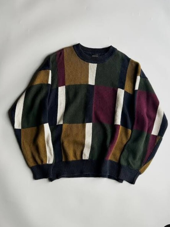 Structure Other - Structure Men's 90's vintage patchwork Colorblock Sweater Multicolor size XL